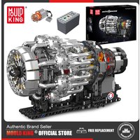 Mould King 10216 Technical Car Engine Toys The Motorized Turbojet Engine Building Block Assembly Engine Set Kids Christmas Gift