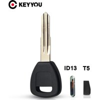 KEYYOU For Honda Accord Civic Insight Odyssey Prelude S2000 Transponder Key ID13 T5 Chip Key Shell Uncut Blade Fob Blank Case