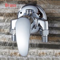1pc Brass Chrome Bathtub Faucet Solar Water Heater Mixing Valve Hot And Cold Taps Showers Switch Tap Wall Mounted G1/2'