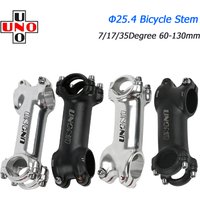 UNO Bike Stem Ultralight 7/17/35Degree 28.6x25.4MM 60-130MM MTB Road Stem Bike for Fork Mountain MTB Bicycle Kalloy Black Sliver