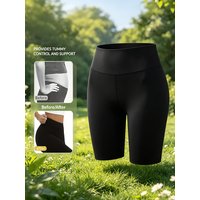 One pair of women's stretchless and smooth yoga shorts, suitable for running, gym, cycling, breathable fabric summer sports pant