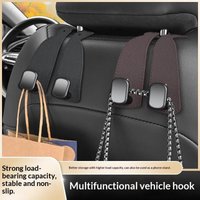 Double Hook Car Headrest 4Pcs Sturdy Auto Fastener for Practical Interior Hanging