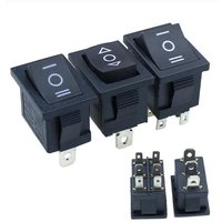 1pcs KCD1 Mini Black 3 Pin / 6 pin On/Off/On Rocker Switch AC 6A/250V10A/125V