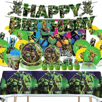 Teenage Mutant Ninja Turtles Balloon Disposable Tableware Children's Birthday Party Banner Decoration Background Photography