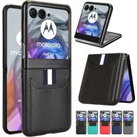 PU Leather Case for Motorola Razr 70 60 50 40 Ultra Moto Razr+ Plus 2026 2025 2024 Cover Card Slots Lightweight Coque Fundas