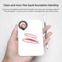 New 2pcs Makeup Palette Stainless Foundation Tray Mixing Makeup Palette Cosmetic Spatula Makeup Artist Equipment CZYJ02