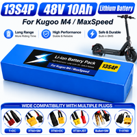 ⭐ 48V 10Ah 13S4P 2000W Li-Ionen-Akku 18650 Wiederaufladbarer Lithium-Akku für Kugoo M4 M4Pro M5 M5Pro Elektroroller Hochleistungs-Upgrade-Akku Lange Reichweite Langlebiger Akku EU-Lager Schneller
