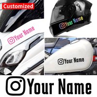 AliExpress NONE 1PC User Name Custom Personalized Instagram Motorcycle Stickers Waterproof DIY Fuel Tank Helmet Car Bicycle Vinyl Decals