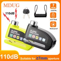 Alarme de Moto serrure de frein à disque sécurité Moto roue disque cadenas étanche 110dB fort Anti-vol Alarma Moto disque serrure