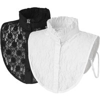New Fashion Lace Fake Collar Detachable White Black False Collar Lapel Half Shirt Women Girls