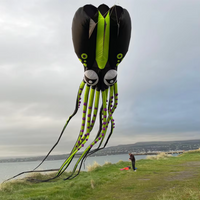 9KM 12m Giant Octopus Kite for Adults High Quality Ripstop Nylon Soft Inflatable Show Kite Pendant with bag (Accept wholesale)