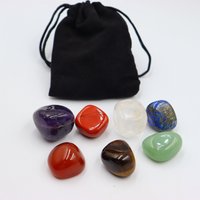 /KQM/7pc/set Natural crystal Yoga Polished Energy Stone Agate Chakra Reiki Home Decoration Collection Popular Stones