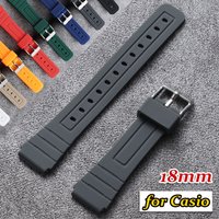 Silicone Watch Strap 18mm for Casio F91W W-800H SGW400 F84 F105/108 A158/168 for AE1200 AE1300 Watchband Rubber Men's Bracelet