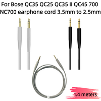 For Bose QC35 QC25 QC35 II QC45 700 NC700 Headphone Cable Soundtrue Audio Cable 3.5mm to 2.5mm Portable Pair Recording Cable