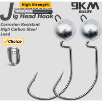10~20Pcs Jig Head Hooks Wide Gap Offset Worm Fishing Hooks Lead Head Soft Lure Fishing Hooks Bass Carp Fishing Tackle Saltwater