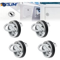2Inch Marine Boat Hatch Flush Pull Slam Latch 739-3 Zinc Alloy Round Locking Locker Handle RV Yacht Hardware Hatch Slam Latch