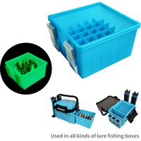 Luminous Fishing Storage Boxes Squid Jig Hard Bait Container Egi Box Plastic Organizer Lure Tool Storage Case Fishing Tackle