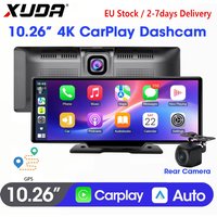 XUDA 10,26' 4K Dashcam Auto-DVR Kabelloses Carplay Rückfahrkamera Android Auto GPS-Navigation Dual-Bluetooth-Recorder Auto-Zubehör