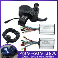 Electric Scooter Repair Part 48V60V 28A Dual Drive Controller High Quality LCD Instrument Switch Accelerator With Medicine Spoon