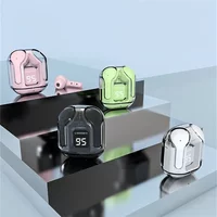 Original T2 Wireless Bluetooth Earphone Transparent HIFI Headphones LED Power Digital Display Stereo Sound Earphones for Xiaomi