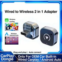 2in1 Wireless CarPlay Android Auto Adapter Plug & Play Dongle AI Smart Box For iPhone Android Fast Connect WiFi Bluetooth ,Audi