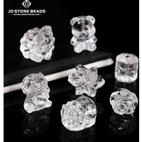 1 Pc Natural Rock Quartz Carved Bead Lion Head Cat Claw Wing Shape Bead With Hole For Jewelry Making Diy Necklace Accessory