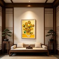 2026 New 2615PCS art mural Van Gogh Sunflower creative toy building block puzzle model set birthday gift