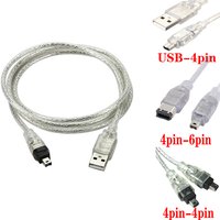 1.5M FireWire 1394 Cable IEEE 400 6PIN to 4PIN Data for DV Cameras IEEE 1394 Firewire Cable USB 2.0 to 4pin & 4pin to 6pin 4pin