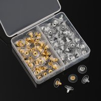 120pcs Boxed Soft Silicone Rubber Earring Back Stoppers For Stud Earring DIY Earring Findings Accessories Ear Blockage Sets