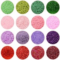 IYOE 300 pièces 3mm 45 couleurs Mini perles de rocaille glaçure perles d'espacement en vrac pour Bracelet à bricoler soi-même collier accessoires de fabrication de bijoux