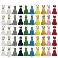 10pcs/50pcs 20mm Mini Metal Hanging Ring Tassel Pendant DIY Craft Jewelry Earrings Decor Materials Fringe