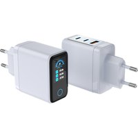 New 65W GaN Fast Charger with LCD Digital Screen PD3.0 Wall Charging Station for Laptop, iPhone 17 , Samsung, iPad Dropshipping