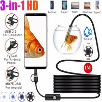 720P HD 8 Adjustable LED Lights, Auto Repair Industrial Endoscope, Micro Inspection Video Camera Snake Borescope Tube