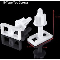 1Pair Seat Cover Plate Replacement Toilet Seat Repair Screws Seat Fittings Bathroom Accessories Lid Hinge Repair Bolts Plastic