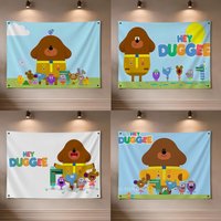 Animation H-Hey Duggee Flags flag For Room Dorm Camping Picnic Art Style Garage Bar wall Decoration Banner