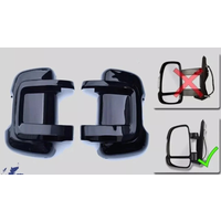 For FIAT Ducato Peugeot Boxer Citroen Relay 2006-ONWARD RV Wing Mirror Cover Protector Short Arm Black Brand New Car Accessories