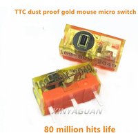 Free Shipping New arrival TTC dustproof gold mouse micro switch 3pin gold contactor 80M 80 millions click TTC gold micro Button