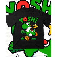Summer Boys Girls Casual T-shirt Tops Cartoon Yoshi Men's Women's Short Sleeve Kids Surfing beach T-shirt Tops