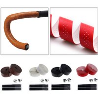 2 pieces multiple colors 2M fixed tools road bike handlebar leather straps put sweat absorption hollow breathable belt