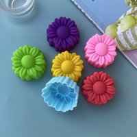 6 Pcs Set Non-Stick Flower Designs Silicone Mold Chocolate Pudding Ice Mould Cupcake Cake Tools DIY Mini Soap Molds Tulip stars