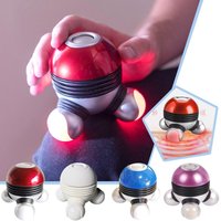 Mini Portable Hand Held Body Vibrating Massager with LED Light for Head Neck Legs Pain Release