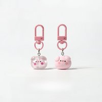 Cute Little Pig Keychain for Woman, Kawaii Anime Resin Keyring for Keys Schoolbag Charm, Unisex Gift Accessory