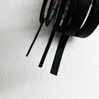 Ultra-Thin Black Masking Tape for Fine Art & Craft, Multiple Sizes (3-13mm), Residue-Free Paper Tape, Suitable for Home Decor