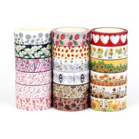 2023 NEW 1PC 10M Decorative Vintage Bees Sakura Strawberry Sunflowers Washi Tape Set for Journaling Masking Tape Cute Papeleria