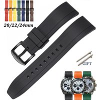 20mm 22mm 24mm Strap Silicone for Seiko Turtle Abalone Men Bracelet for Seiko 5 Skx Sports Rubber Wristband Quick Release Band