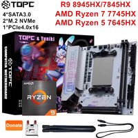 TOPC Gaming Motherboard AMD Ryzen 9 8945HX 7945HX R7 7745HX R5 7645HX 4*SATA 2*M.2 NVMe 2*DDR5 2.5G LAN WiFi6E For NAS Mini PC