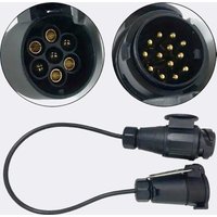 12V Car Adapter Connector Plug 7 Pin To 13 Pin Round Connector Towing Trailer Plug Truck Part Trailer Light Extension Adaptor