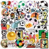 50pcs Graffiti Soccer Football Stickers for DIY Scrapbooking Phone Laptop Guitar Travel Luggage Car Skateboard Helmet Decor