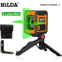 HILDA 2-line Laser Level Instrument Cross Green Light Horizontal Laser Horizontal And Vertical Self-Leveling Green Beam