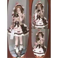 Pink Heart Rabbit Maid Style Doll Sensation Lolita Skirt Cute Birthday Girl Dress Princess Lolita Sweet Style Female Costume